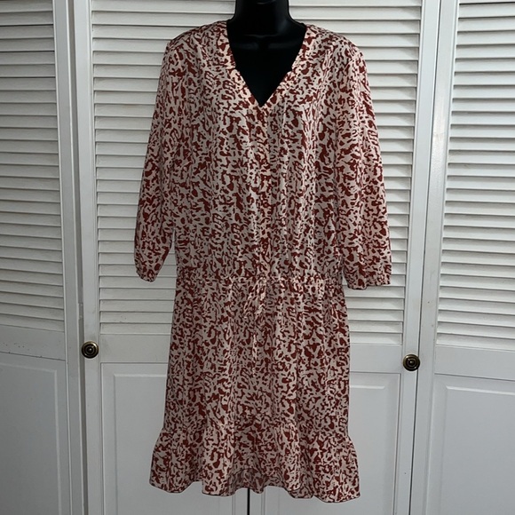 CAbi Sienna animal print ruffle hem dress - Picture 10 of 14